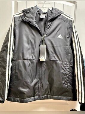 adidas Essentials 3-Stripes Woven Windbreaker Men's Black Track Jacket